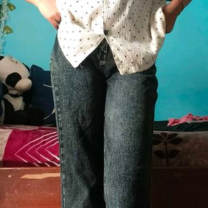Stylish Acid Wash Denim Jeans