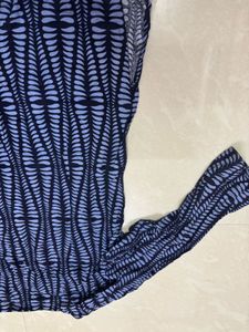 Contemporary Abstract Print Long-Sleeve Top