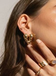 Luxe Heart 18K Gold Plated Anti Tarnish Earrings