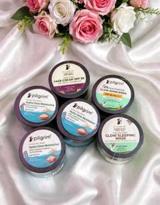pack of 6 Pilgrim skincare bundle and face cream a