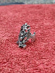 Spider Emblem Silver Ring