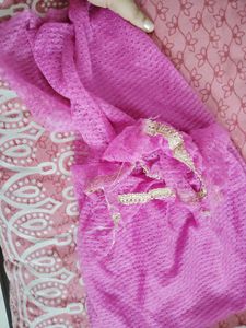 131.Vibrant Pink Textured Dupatta