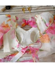 Floral Organza Saree