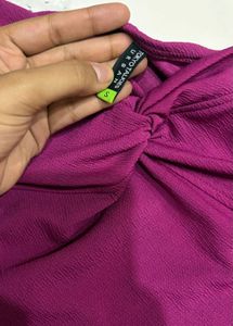 Magenta Twist Front Tube Top