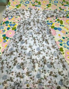 Elegant Floral Print Maxi Dress