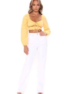 ‼️Price Drop‼️Fashionova Yellow Crop Top