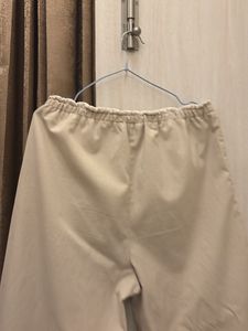 Cream Wide Leg Pants