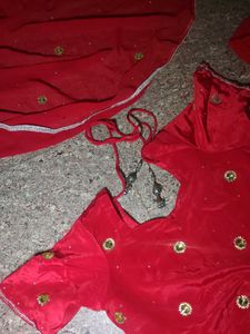 silk red shlwar suit &amp;dupttta