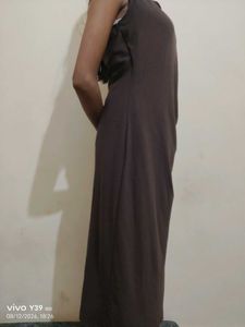 Elegant Brown Maxi Dress