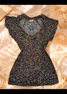 Floral Print Ruffled Mini Dress