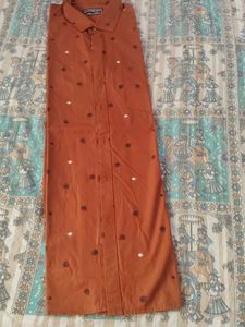 Men's Rusty brown shirt with full sleeves
