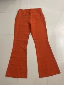 Orange Flared Leg Pants