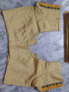 Beautiful New Saari Double Shade With Stitch Blouse