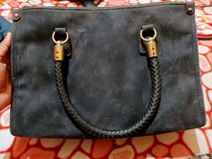 Hand Bag Wool Like Fabric