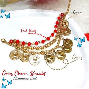 Aesthetic Multi-Layer Coin Charm Bracelets