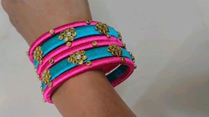 Silk Thread Bangles Set 🥰
