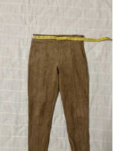 Zara Suede Ankle Zip Pants
