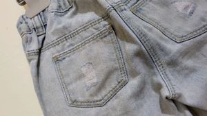 NEXT Blue Denim Torn Shorts For Girls