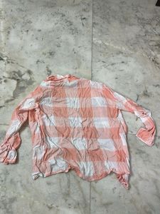 Pink &amp; White Plaid Button-Up Shirt