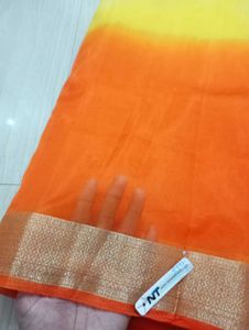 New Multicolour Ombre Organza Saree