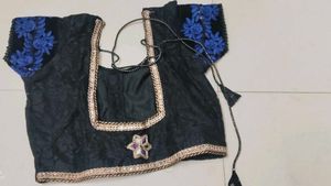 Blue &amp; Black Lehenga Choli Set ( without duppta)