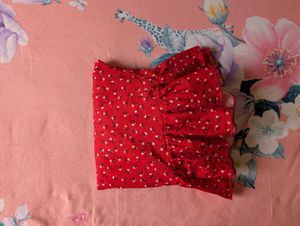 Red Polka Dot Ruffle Mini Dress ❤️