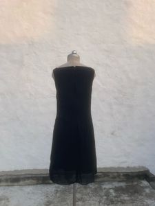 Elegant Black Cowl Neck Dress