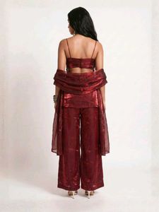 Nishorama Laila Maroon Fendi Kurta Pant &amp; Dupatta