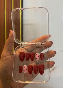 Cherry Red Cute Heart Press-On Nails
