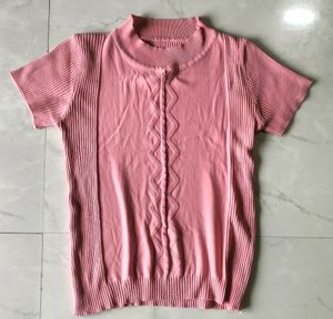 Beautiful Korean Style Pink Colour Top 🌸