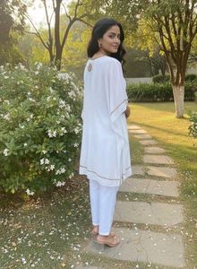 Long sheer White beaded kaftan 🦢✨