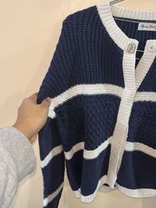 Nautical Stripe Knit Cardigan