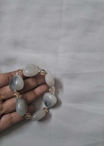 Chic Beaded White Stone Bracelet