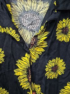 Sunflower Print Casual Shirt