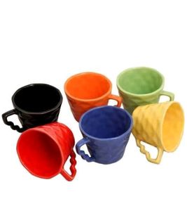 Brand New Ceramic Cup Set Of 6 Multicolour