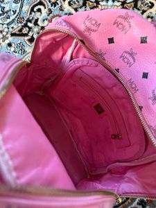Pink MCM Studded Backpack