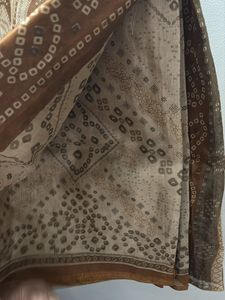 Brown Patterned Saree