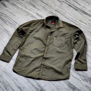 Men's Olive Green Casual Shirt