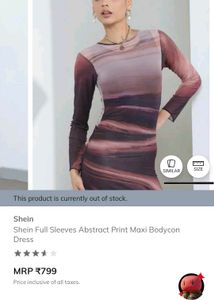 Long Sleeve Abstract Print Maxi Dress
