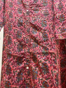 Pink Floral Print Maxi Dress