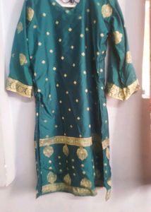 Elegant Green &amp; Gold Kurta