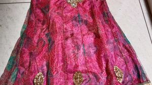 Pink Embroidered Girls' Dress