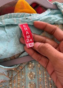 Teal Bandhani Print Kurta