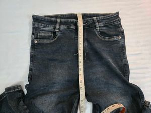 Stylish Washed Black Denim Jeans waist 30