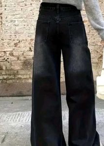 Wide Leg Black Jeans