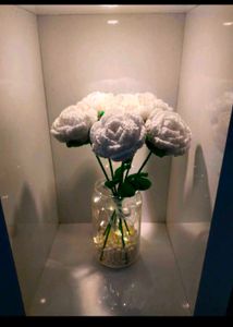 Crochet White Rose ✨