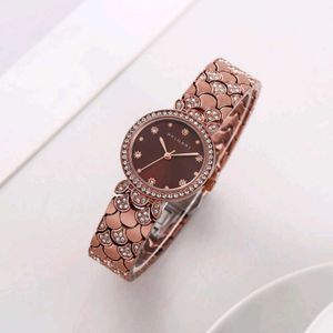 bvlgari Green Dial Watch with Rose Gold strap