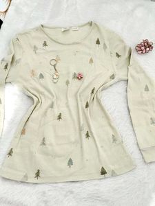 💖 Cute Tree Print Long Sleeve Top 🎀