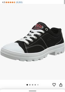 Skechers Uno Black & White Canvas Sneakers