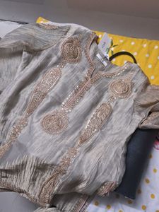 Elegant Embroidered Kurta Set with Palazzo